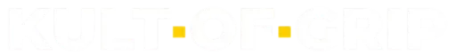 Logo Kult Of Grip - blanc sur fond transparent