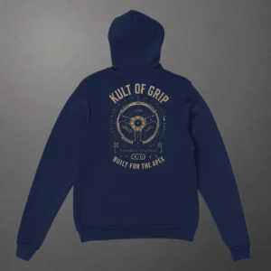 Sweat karting Mechanical Built for the Apex adulte bleu marine – vue de dos