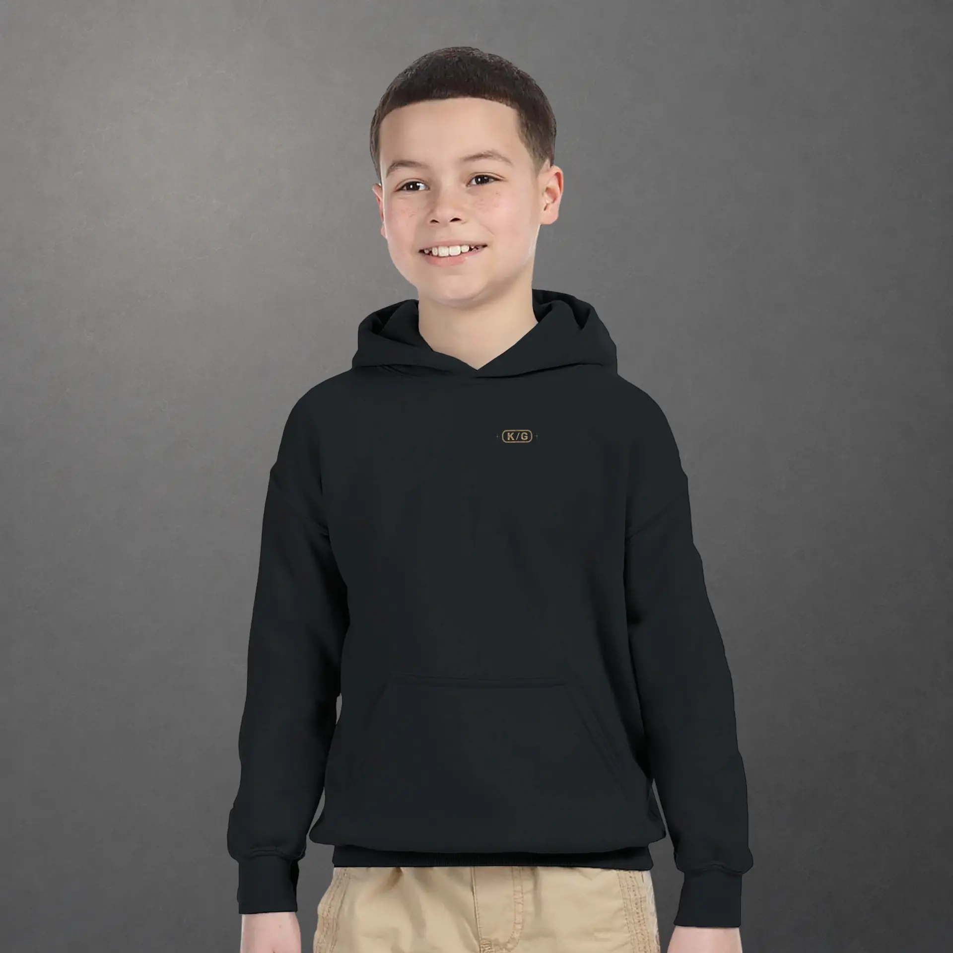 Sweat karting Mechanical Built for the Apex enfant noir – vue de face porté