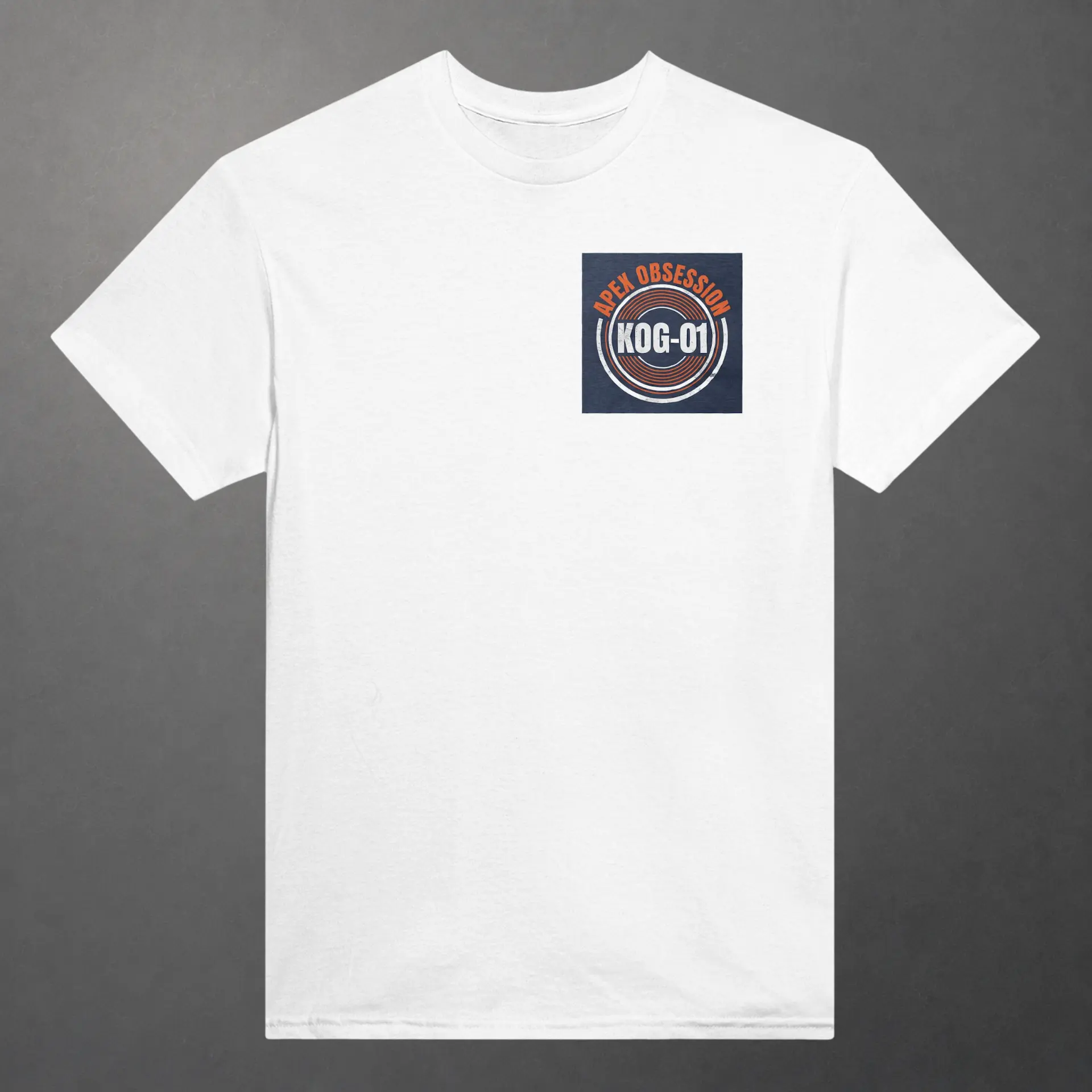 T-shirt karting Apex Obsession Apex Chronicles adulte blanc – vue de face
