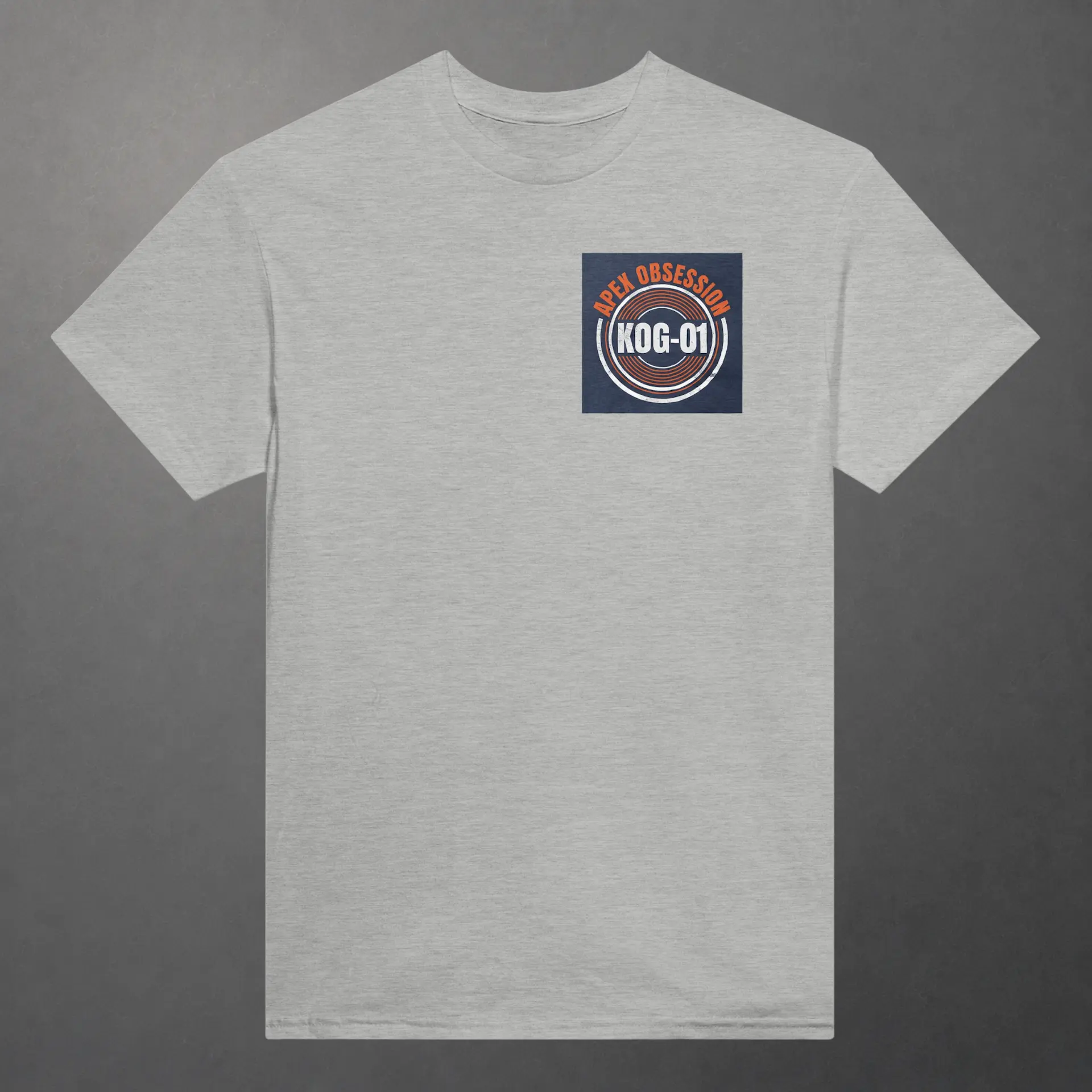 T-shirt karting Apex Obsession Apex Chronicles adulte gris clair – vue de face