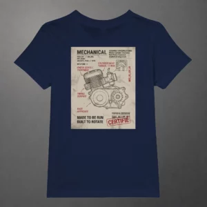 T-shirt karting Mechanical Complete Assembly enfant bleu marine – vue de dos