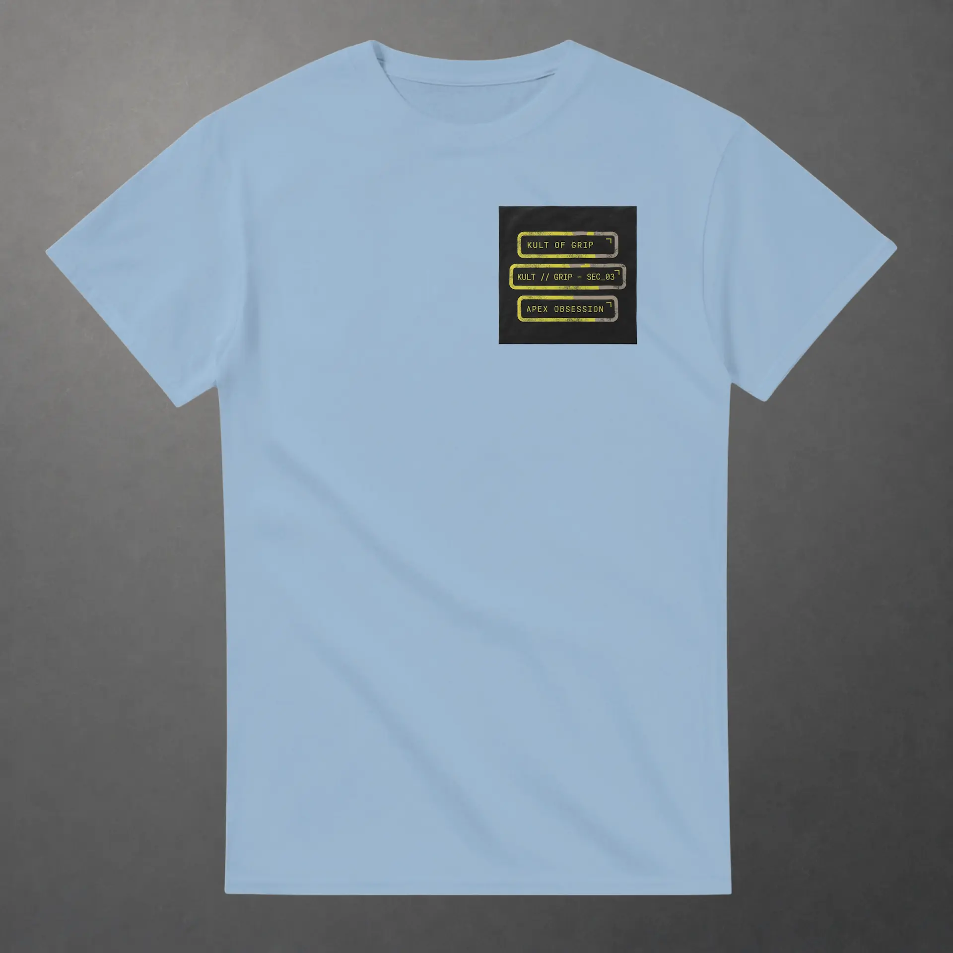 T-shirt karting Telemetry Corner Manifesto bleu clair – vue de face