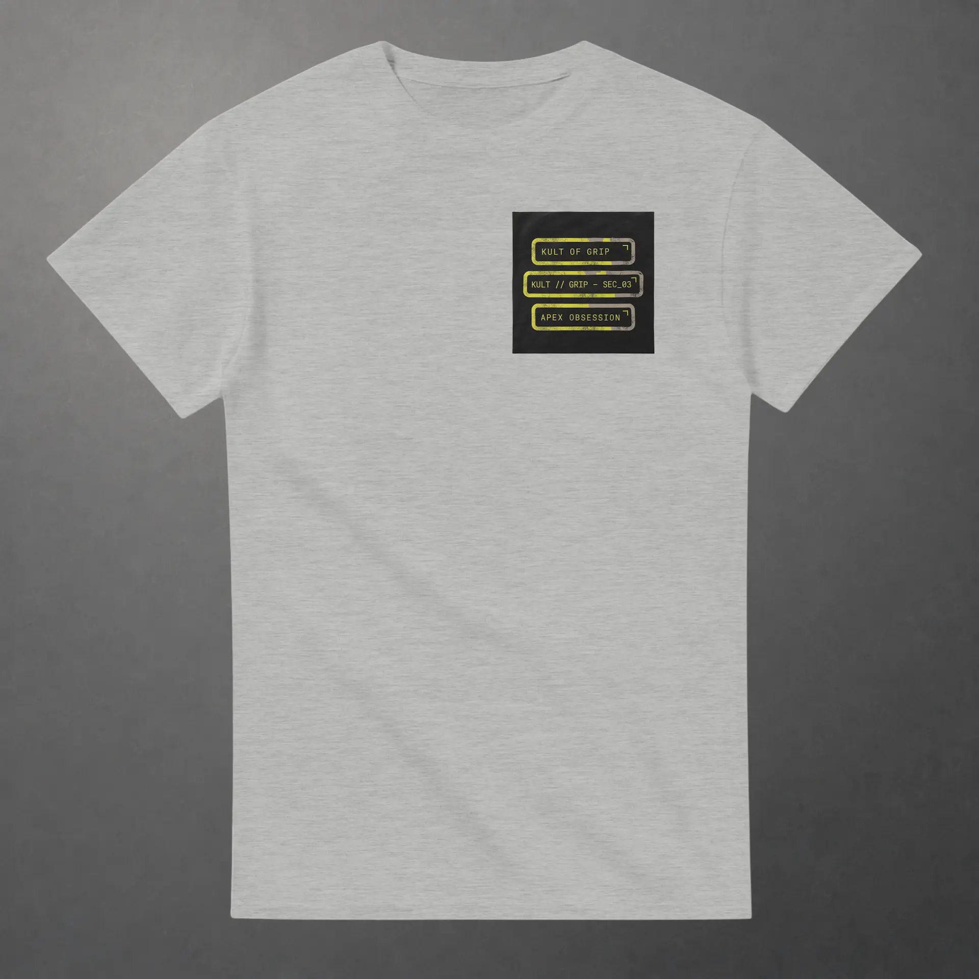T-shirt karting Telemetry Corner Manifesto adulte gris clair – vue de face