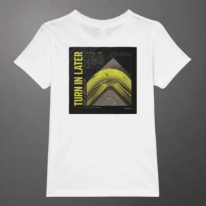 T-shirt karting Telemetry Corner Manifesto enfant blanc– vue de dos