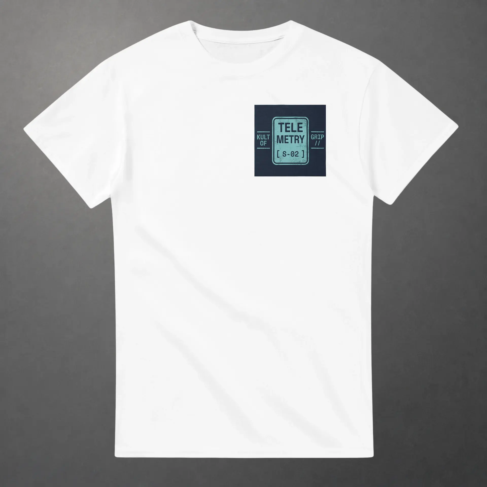 T-shirt karting Telemetry Delta Loop adulte blanc – vue de face
