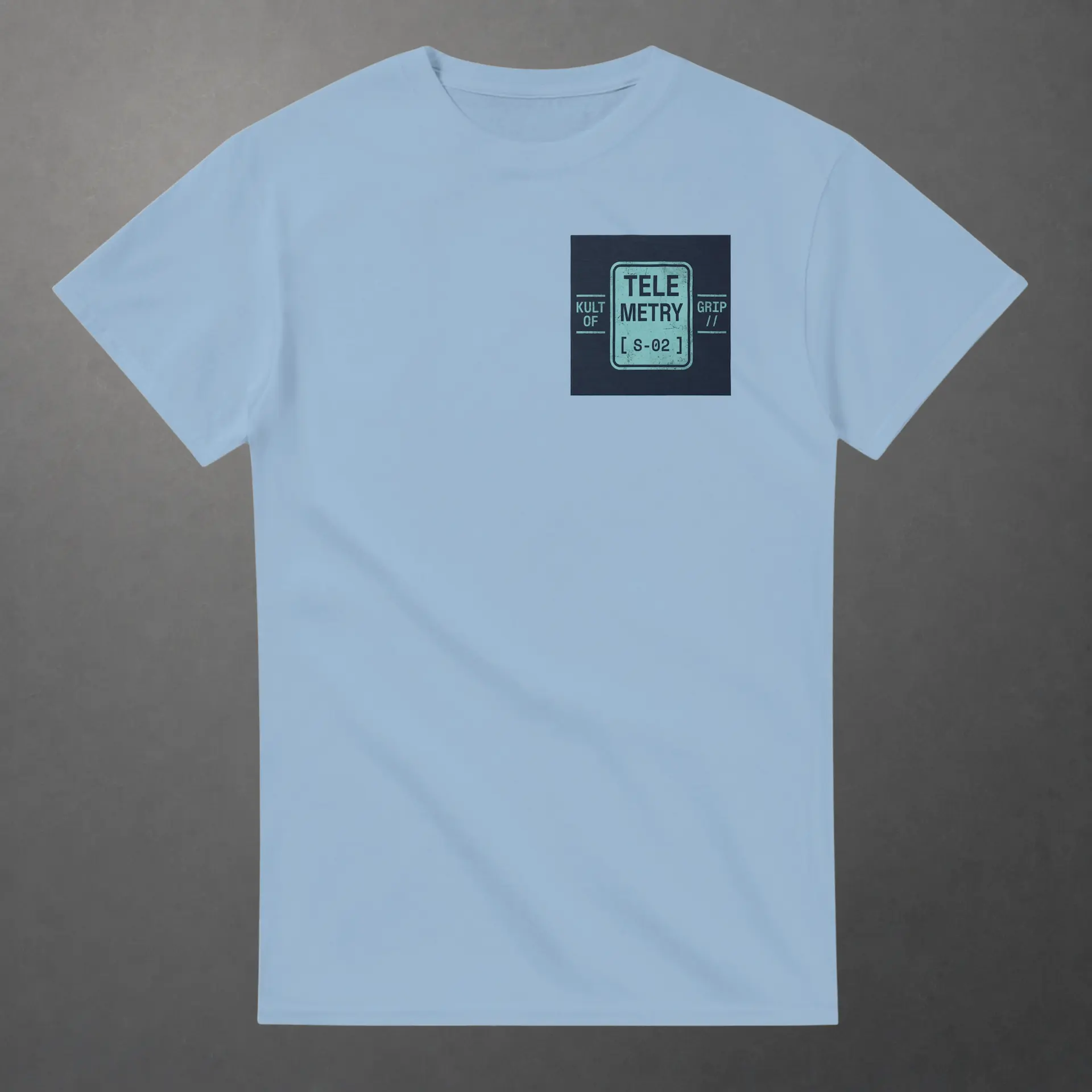 T-shirt karting Telemetry Delta Loop adulte bleu claire – vue de face