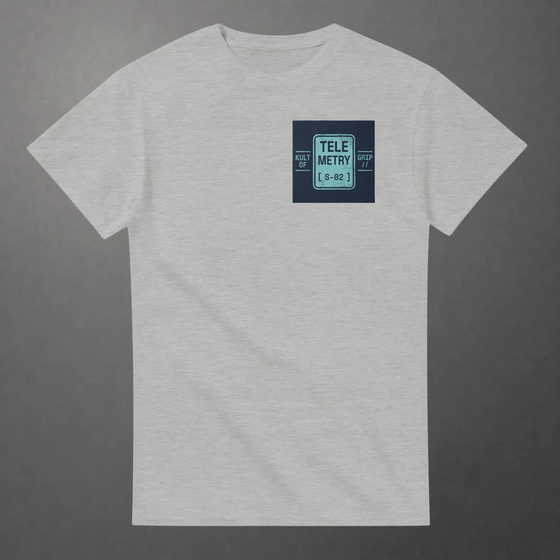 T-shirt karting Telemetry Delta Loop adulte gris – vue de face
