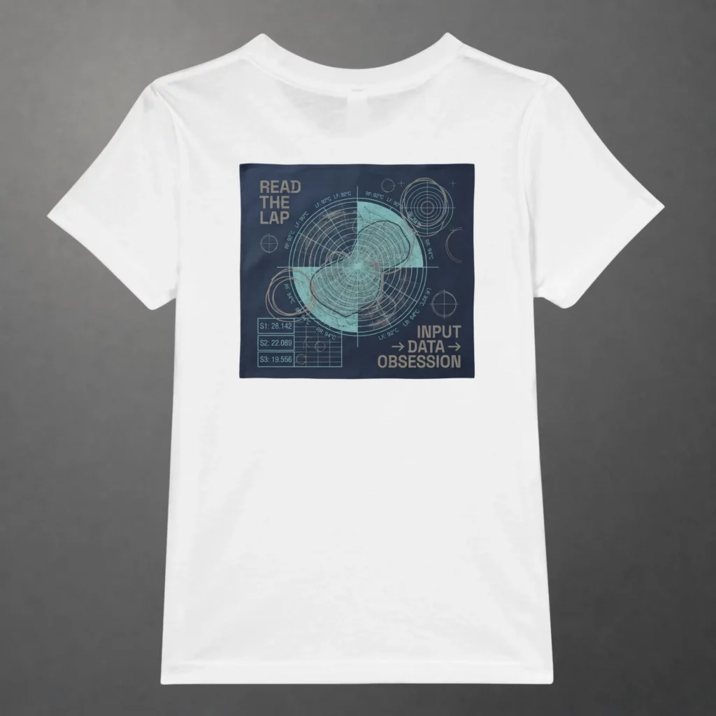 T-shirt karting Telemetry Delta Loop enfant blanc– vue de dos