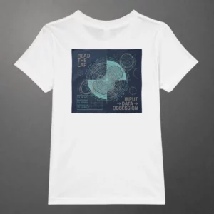 T-shirt karting Telemetry Delta Loop enfant blanc– vue de dos