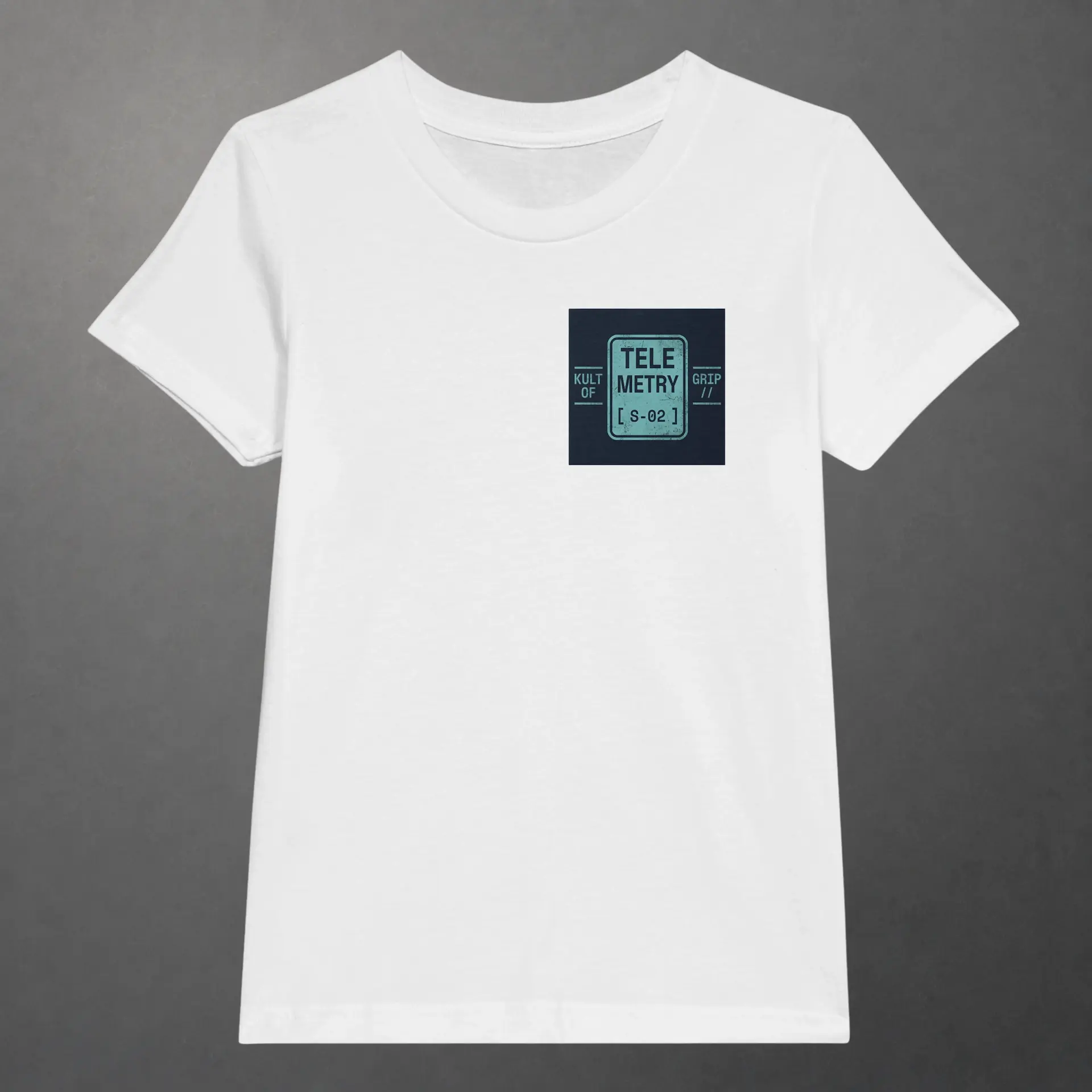 T-shirt karting Telemetry Delta Loop enfant blanc– vue de face