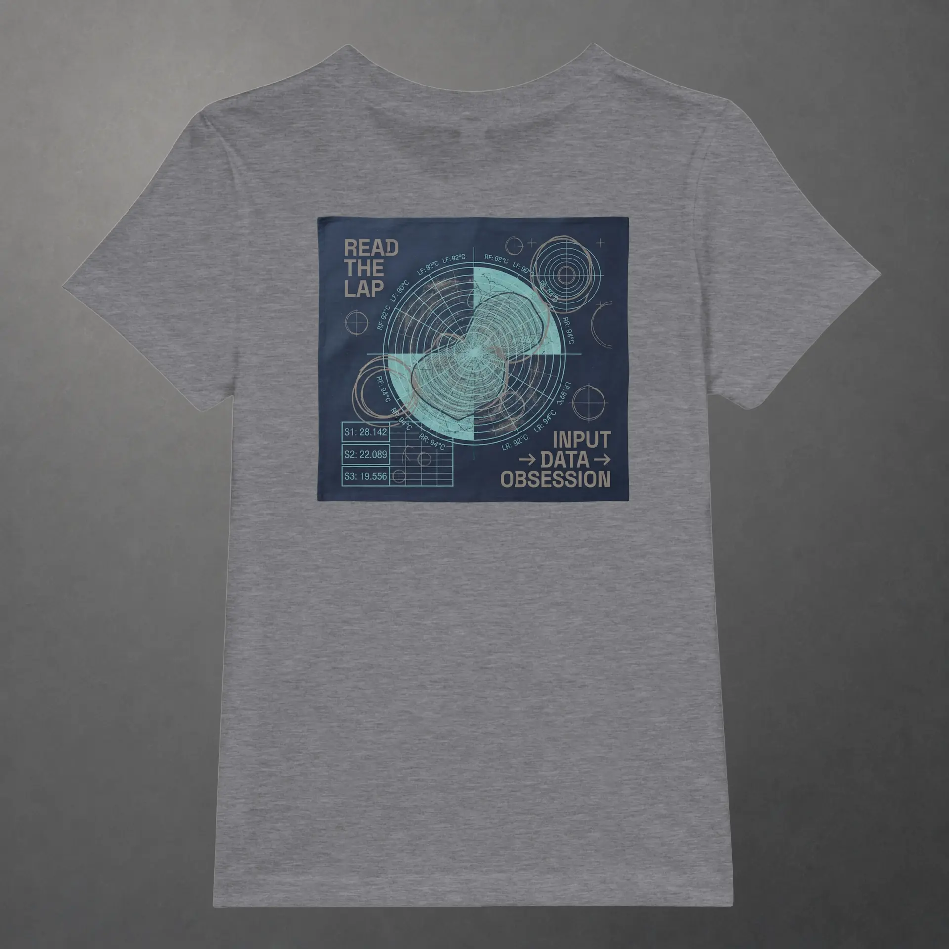 T-shirt karting Telemetry Delta Loop enfant gris – vue de dos