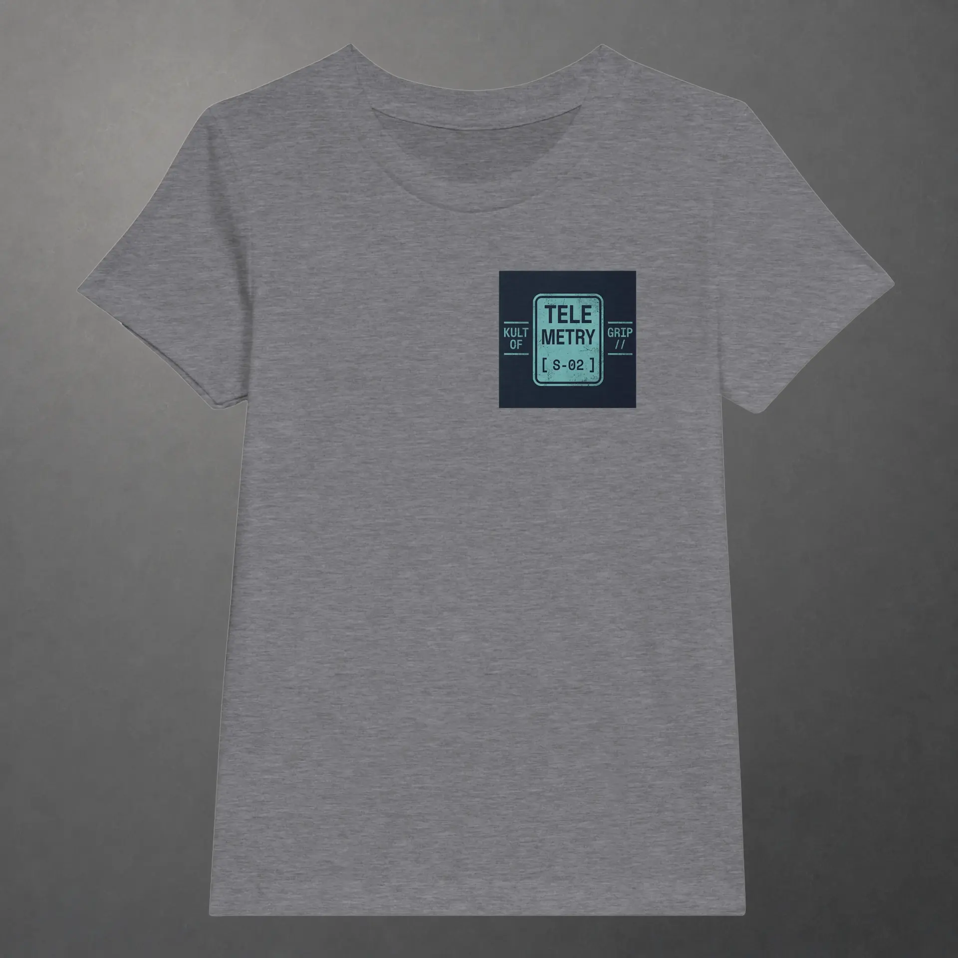 T-shirt karting Telemetry Delta Loop enfant gris – vue de face