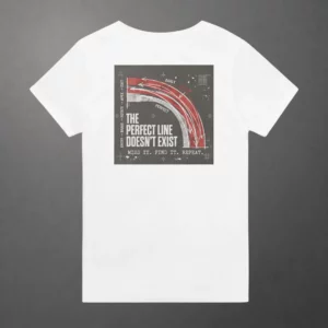 T-shirt karting Apex Obsession Geometry of Hesitation adulte blanc – vue de dos