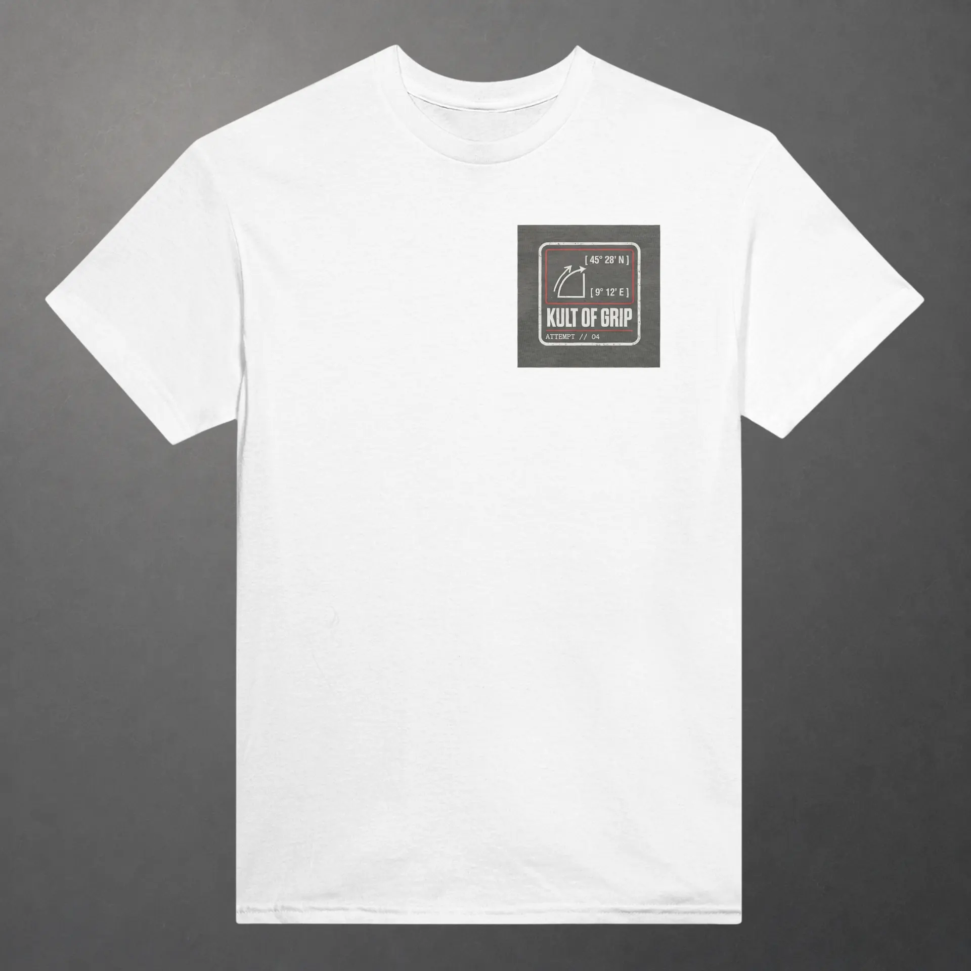 T-shirt karting Apex Obsession Geometry of Hesitation adulte blanc – vue de face