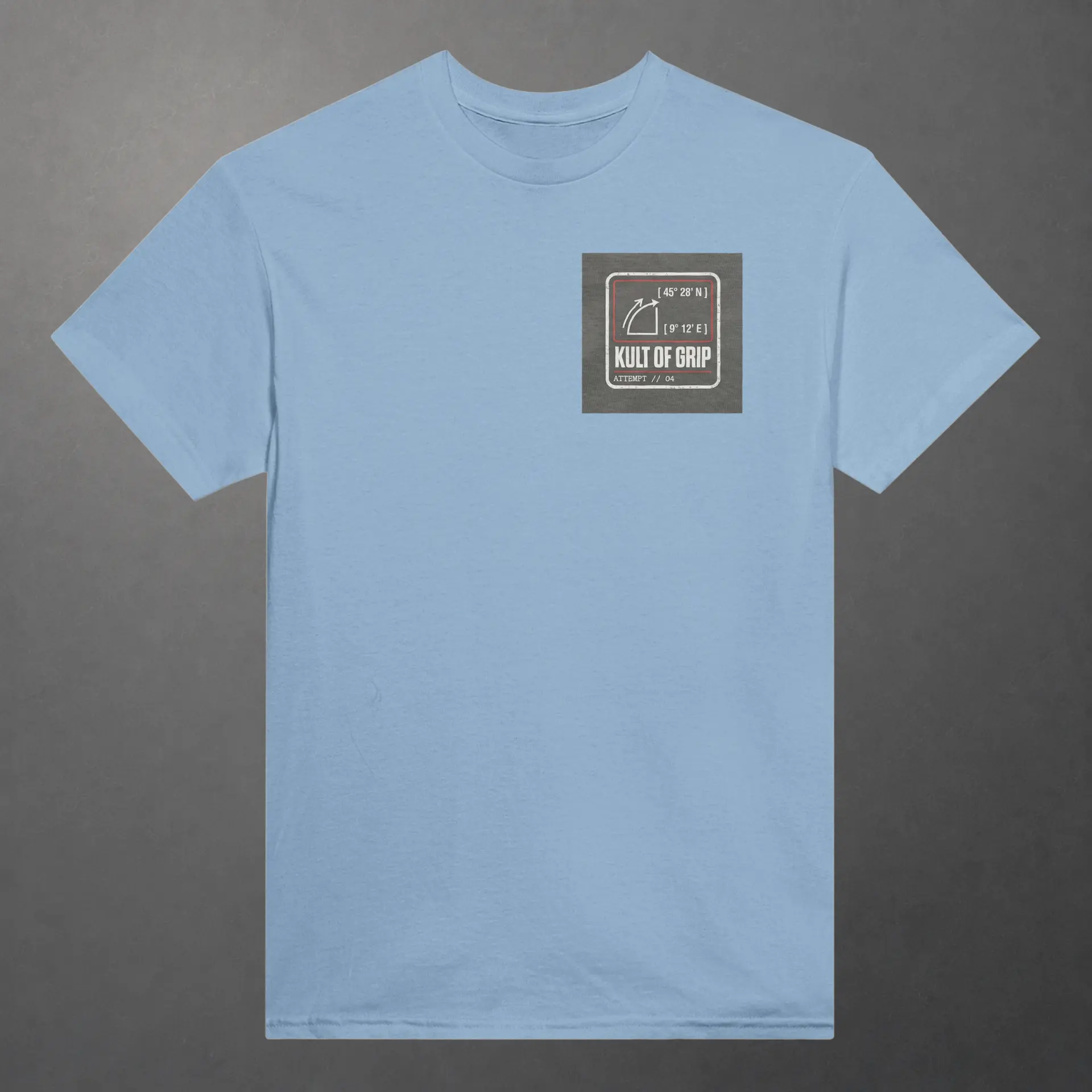 T-shirt karting Apex Obsession Geometry of Hesitation adulte bleu clair – vue de face