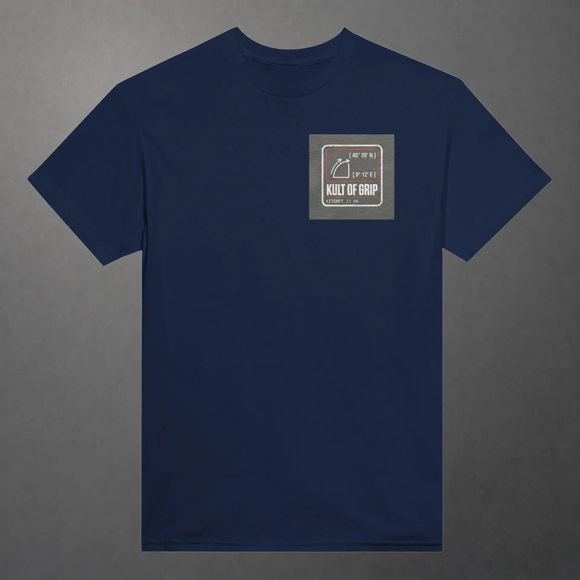 T-shirt karting Apex Obsession Geometry of Hesitation adulte bleu marine – vue de face