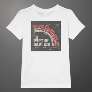 T-shirt karting Apex Obsession Geometry of Hesitation enfant blanc – vue de dos