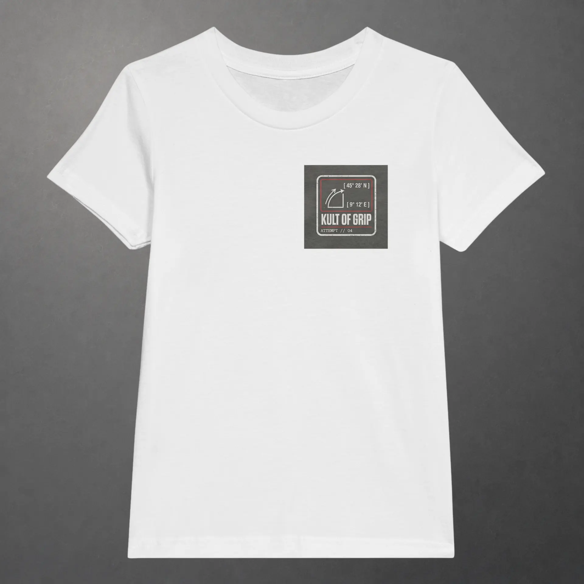 T-shirt karting Apex Obsession Geometry of Hesitation enfant blanc – vue de face