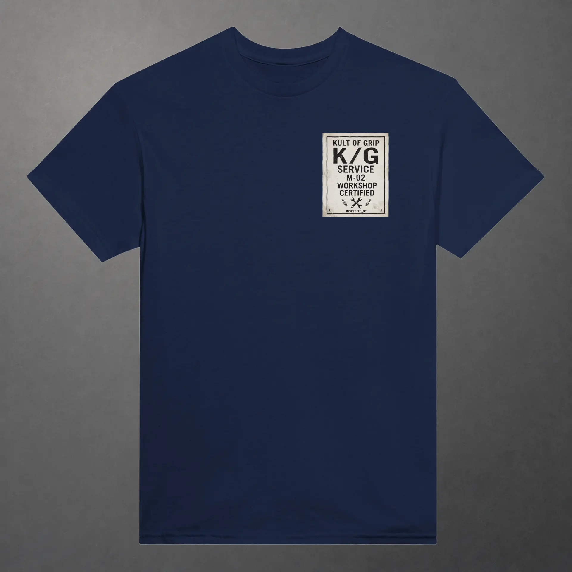 T-shirt karting Mechanical Service Departement adulte bleu marine – vue de face