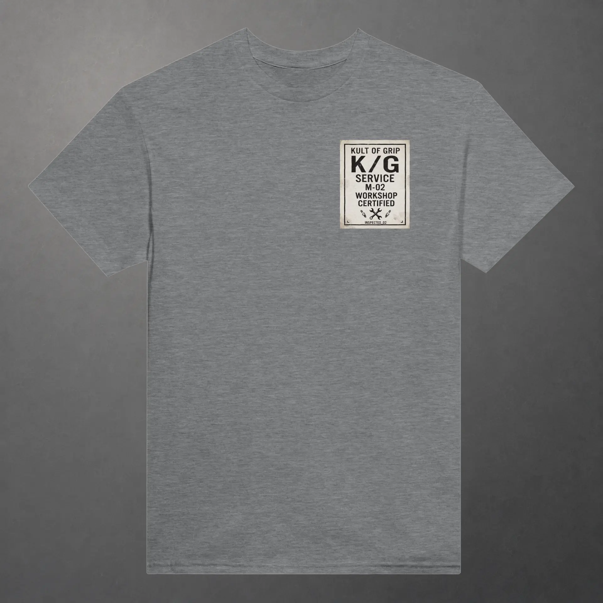 T-shirt karting Mechanical Service Departement adulte gris foncé – vue de face