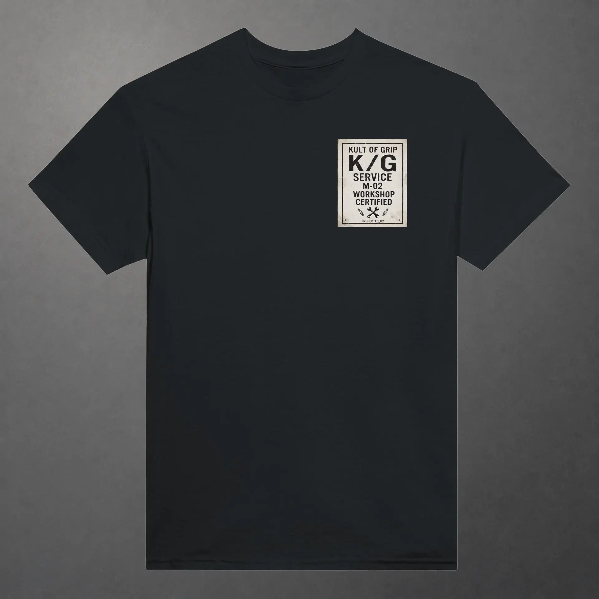 T-shirt karting Mechanical Service Departement adulte noir – vue de face