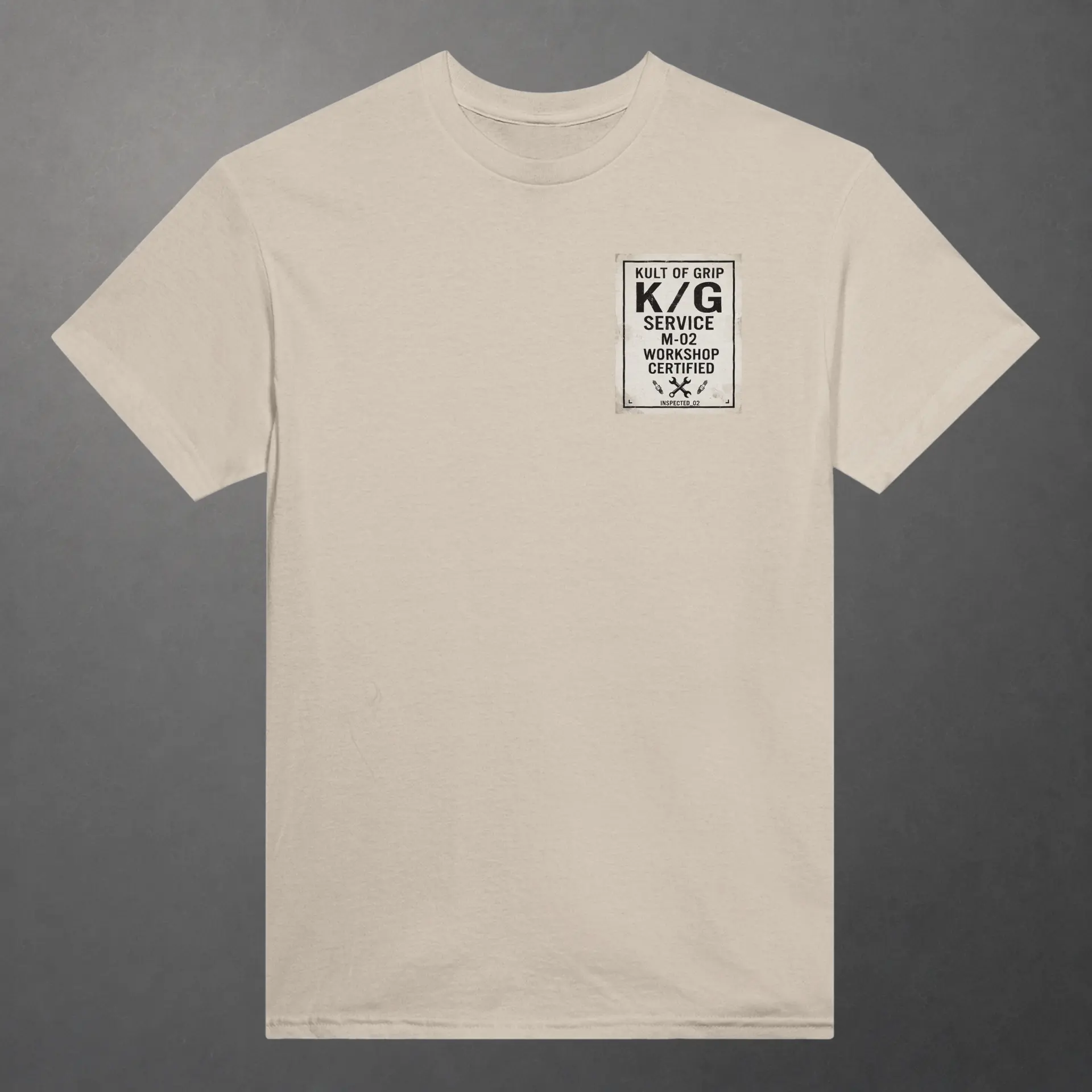 T-shirt karting Mechanical Service Departement adulte sable – vue de face