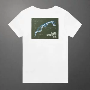 T-shirt karting Telemetry Trace and Signal Diagnostic adulte blanc – vue de dos