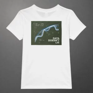 T-shirt karting Telemetry Trace and Signal Diagnostic enfant blanc – vue de dos
